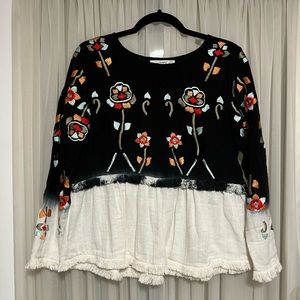 Subtle luxury peplum style blouse